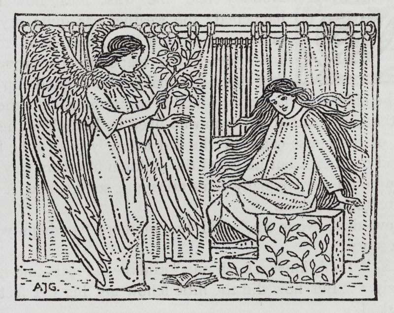 Hans Christian Andersen: Punaiset kengät (litho) tekijältä Arthur Joseph Gaskin