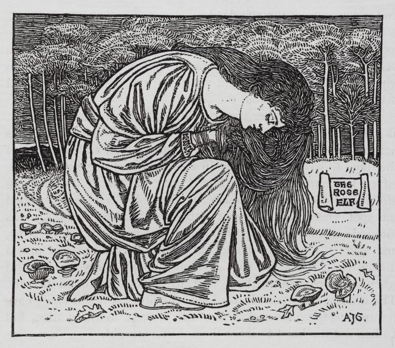 Hans Christian Andersen: Ruusutonttu (litho) tekijältä Arthur Joseph Gaskin