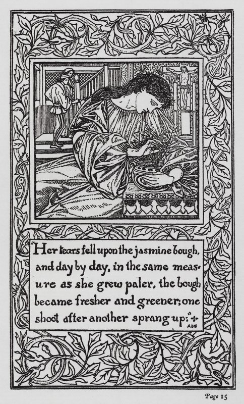 Hans Christian Andersen: Ruusutonttu (litho) tekijältä Arthur Joseph Gaskin