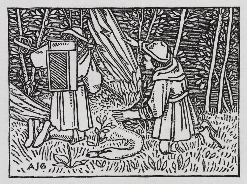 Hans Christian Andersen: Matkakumppani (litho) tekijältä Arthur Joseph Gaskin
