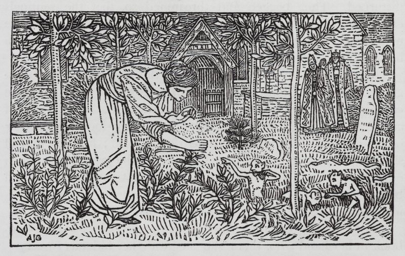 Hans Christian Andersen: Villit joutsenet (litho) tekijältä Arthur Joseph Gaskin