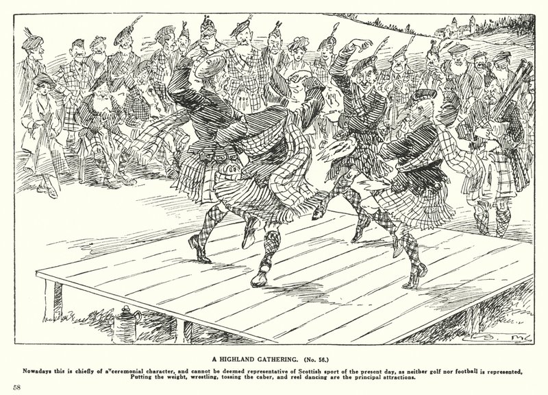 A Highland Gathering (litografia) tekijältä Arthur Moreland