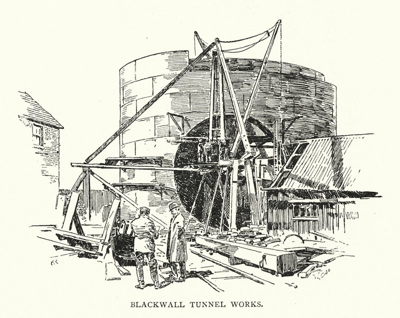Blackwall Tunnel Works (litografia) tekijältä Arthur Moreland