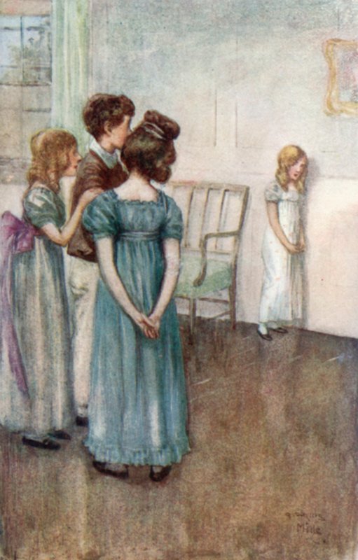 Jane Austenin kuvitus Northanger Abbeysta tekijältä Arthur Wallis Mills
