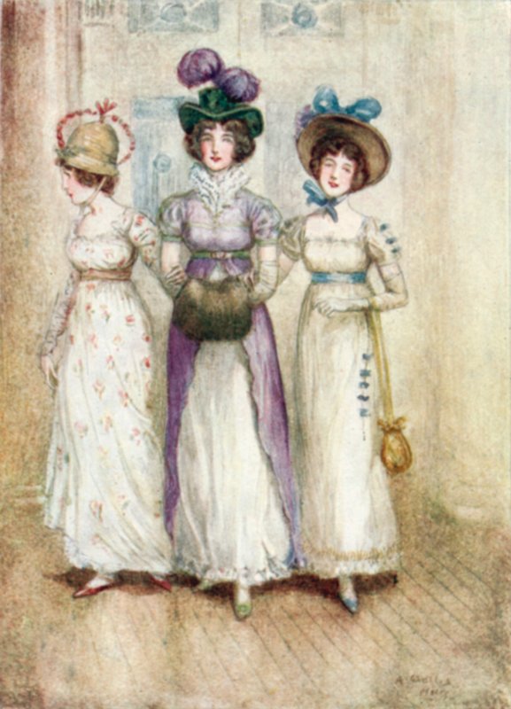 Jane Austenin kuvitus Northanger Abbeysta tekijältä Arthur Wallis Mills