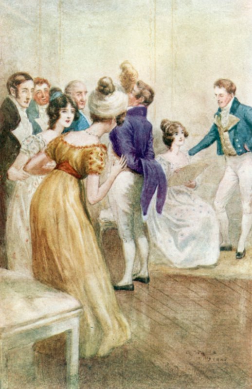 Jane Austenin kuvitus Northanger Abbeysta tekijältä Arthur Wallis Mills