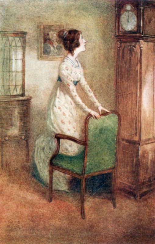 Jane Austenin kuvitus Northanger Abbeysta tekijältä Arthur Wallis Mills