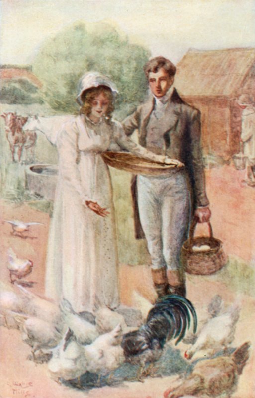 Jane Austenin kuvitus Northanger Abbeysta tekijältä Arthur Wallis Mills