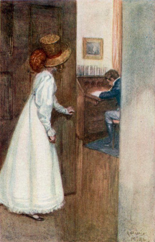 Jane Austenin kuvitus Northanger Abbeysta tekijältä Arthur Wallis Mills