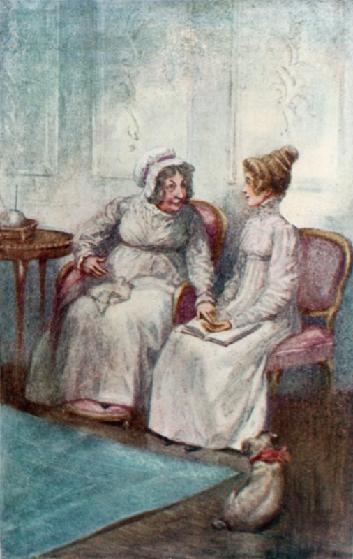 Jane Austenin kuvitus Northanger Abbeysta tekijältä Arthur Wallis Mills