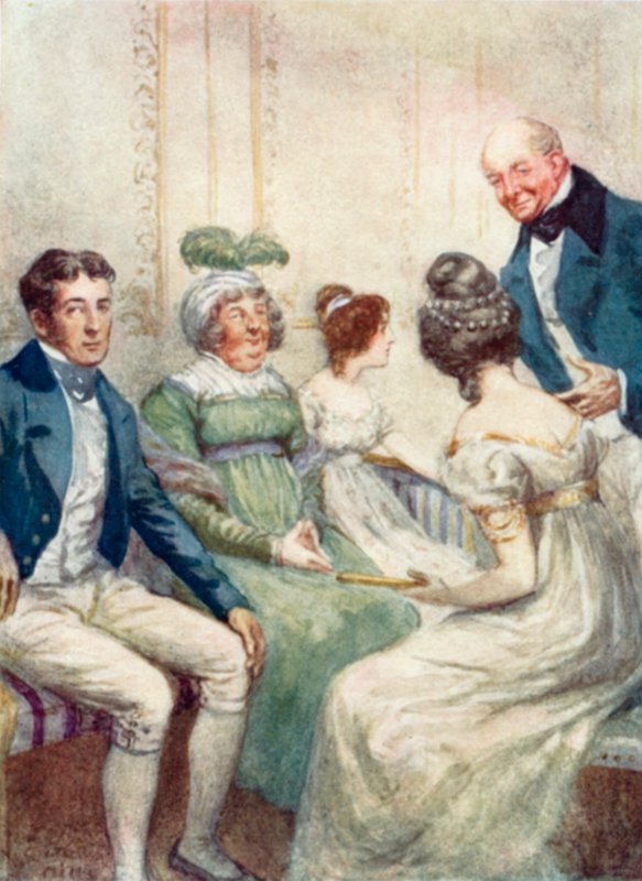 Jane Austenin kuvitus suostutteluun tekijältä Arthur Wallis Mills