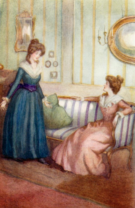 Jane Austenin kuvitus Ylpeydelle ja ennakkoluulolle tekijältä Arthur Wallis Mills