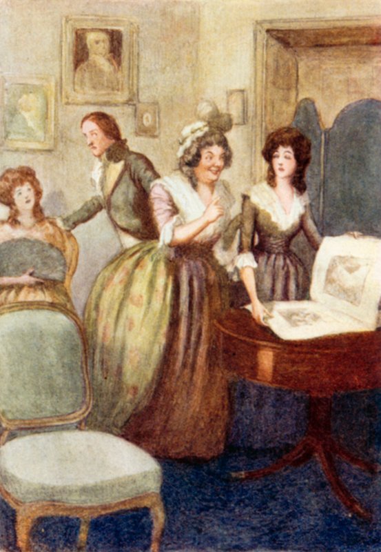 Jane Austenin kuvitus Ylpeydelle ja ennakkoluulolle tekijältä Arthur Wallis Mills