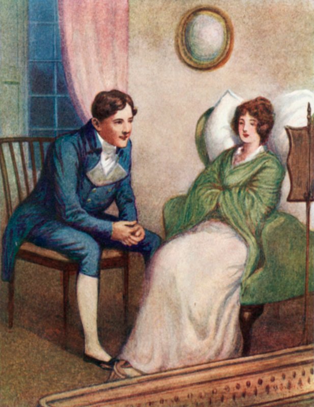 Jane Austenin kuvitus Ylpeydelle ja ennakkoluulolle tekijältä Arthur Wallis Mills