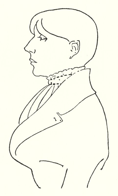 Pääpiirteittäinen muotokuva itsestään tekijältä Aubrey Beardsley