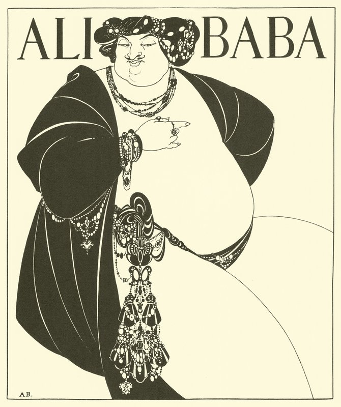 Ali Baba (litografia) tekijältä Aubrey (after) Beardsley