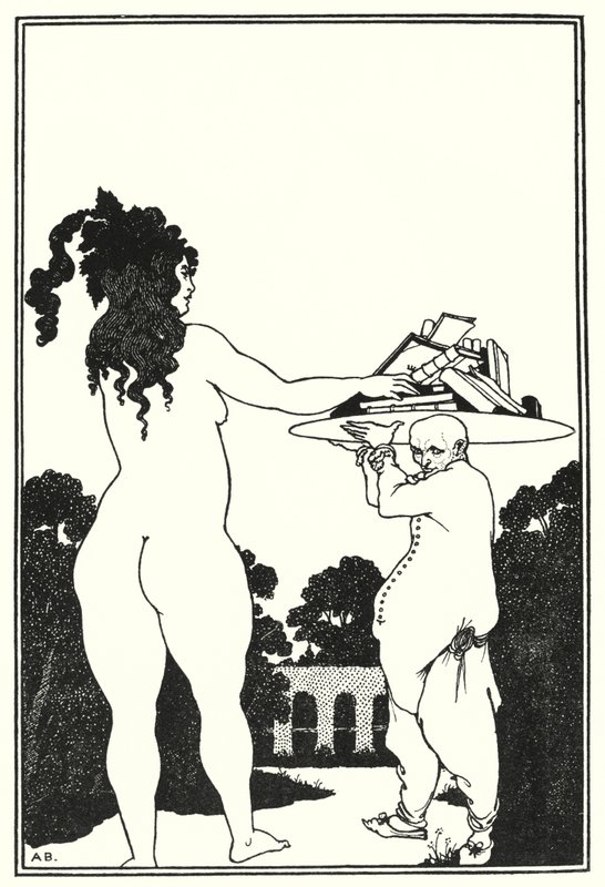 Aubrey Beardsleyn kirjakilpi (kaiverrus). tekijältä Aubrey (after) Beardsley