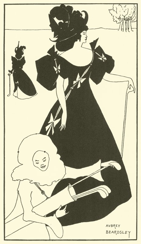 Suunnittelu golfkortille (litografia) tekijältä Aubrey (after) Beardsley