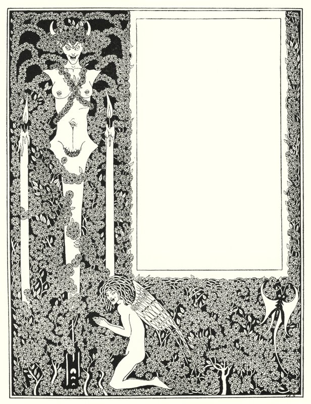 Suunnittelu "Salomen" otsikkosivulle (kaiverrus) tekijältä Aubrey (after) Beardsley