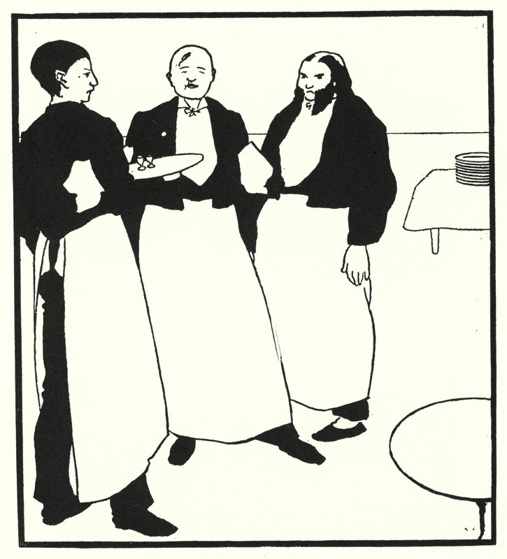 Cafe Boys (kaiverrus) tekijältä Aubrey (after) Beardsley