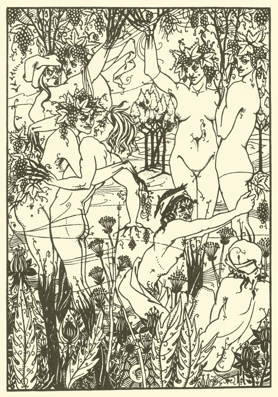 Viinitarhan ansa 1894 (litografia) tekijältä Aubrey (after) Beardsley
