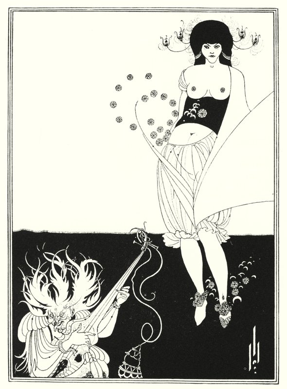 Vatsatanssi (kaiverrus) tekijältä Aubrey (after) Beardsley