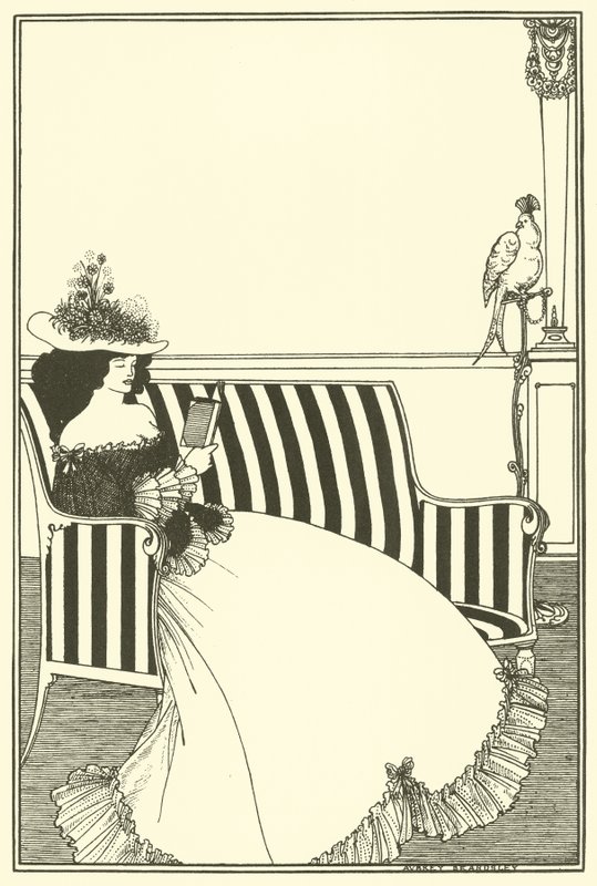 Kansisuunnittelu, Smithersin harvinaisten kirjojen luettelo, lukeminen, sohva tekijältä Aubrey Beardsley