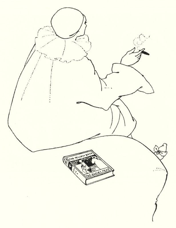 Suunnittelu kutsukortille tekijältä Aubrey Beardsley
