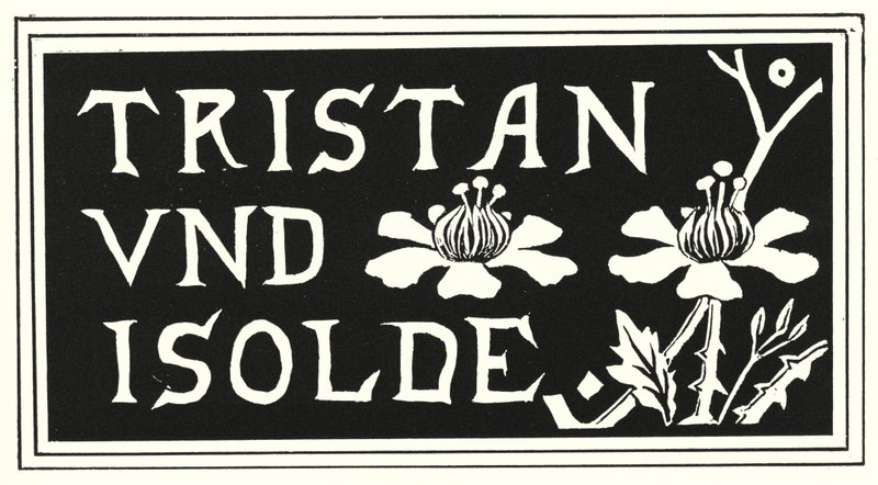 Suunnittelu Aubrey Beardsleyn kappaleen "Tristan Und Isolde" kannesta tekijältä Aubrey Beardsley