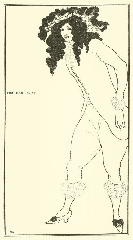 Rouva Pinchwife tekijältä Aubrey Beardsley