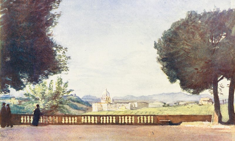 Rooma: Pamphili Doria (värilitografia). tekijältä Aubrey Waterfield