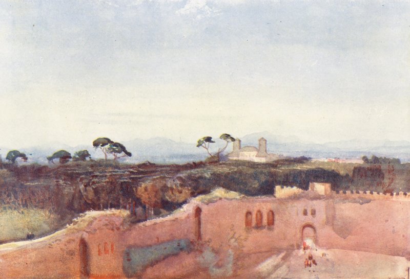 Rooma: Villa Borghese katolta (värilitro). tekijältä Aubrey Waterfield