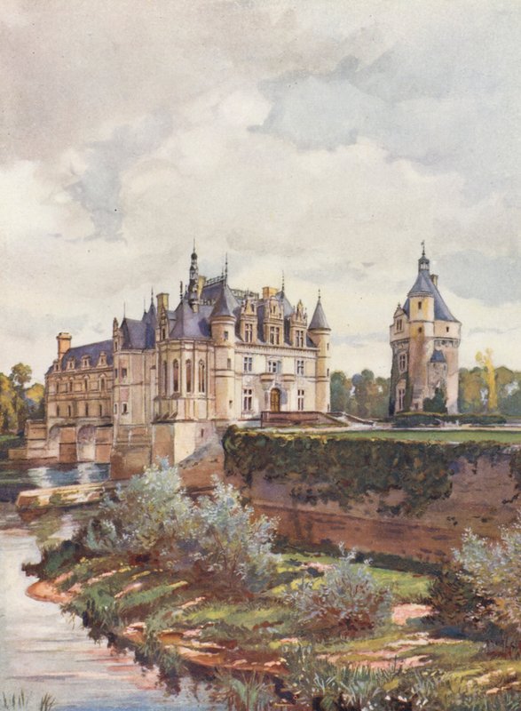 Ranska: Le Chateau De Chenonceaux (värilitro) tekijältä Auguste Gerardin