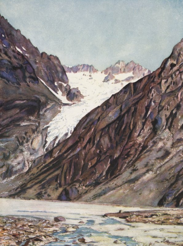 Ranska: Glacier Blanc Du Mt Pelvoux (värilitro) tekijältä Auguste Gerardin