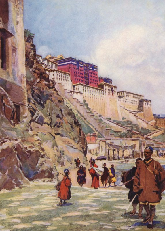 Potala, Tiibet (värilitro) tekijältä Auguste Gerardin