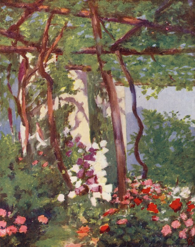 Puutarha, Villa Palumbo, Ravello (värilitro) tekijältä Augustine Fitzgerald