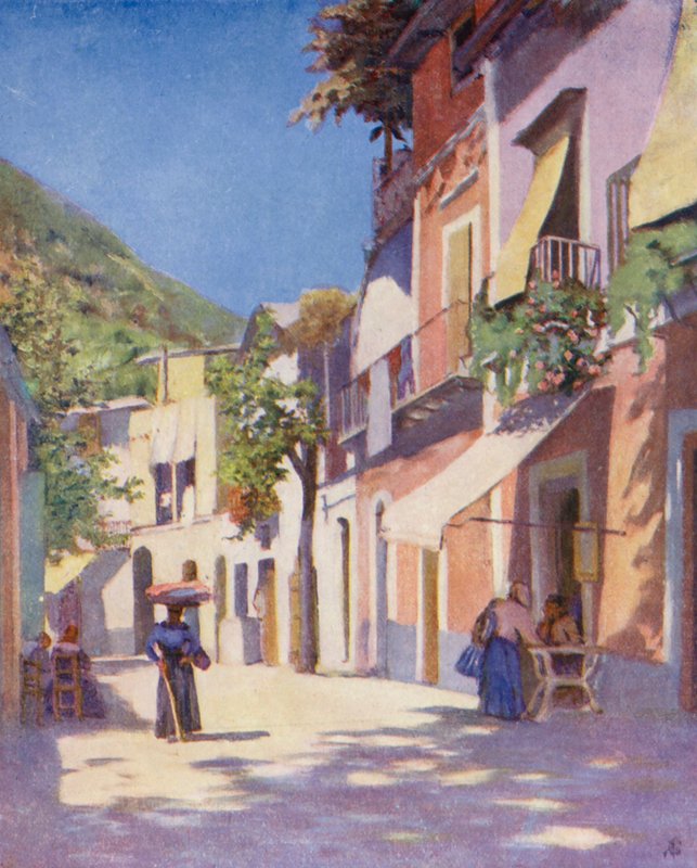 Katu Casamicciolassa, Ischia (värilitro) tekijältä Augustine Fitzgerald