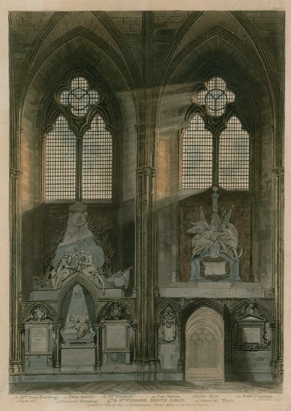 Neljäs ja viides ikkuna, South Aisle, Westminster Abbey, Lontoo tekijältä Augustus Charles Pugin