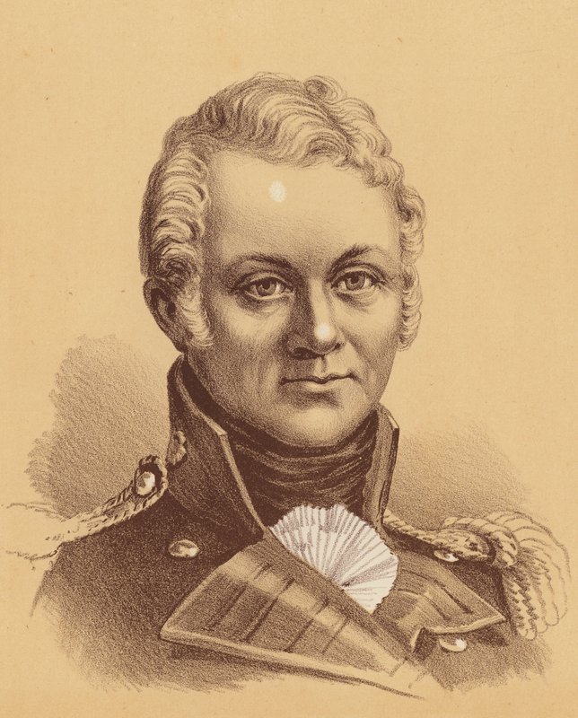 Everstiluutnantti George Johnstone (värilitografia) tekijältä Australian School