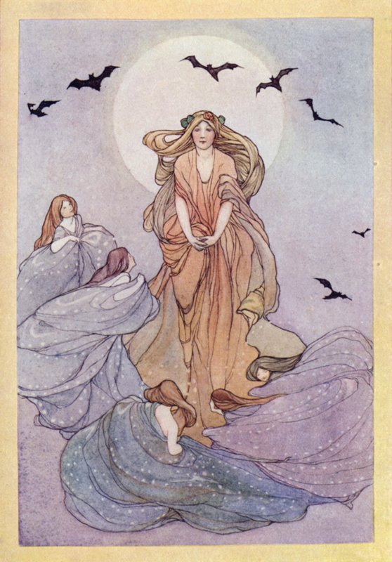 John Keats: Oodi satakielille (väri litho) tekijältä Averil Mary Burleigh