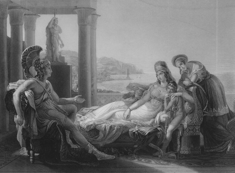 Aeneas ja Dido (kaiverrus) tekijältä Baron Pierre Narcisse (after) Guerin