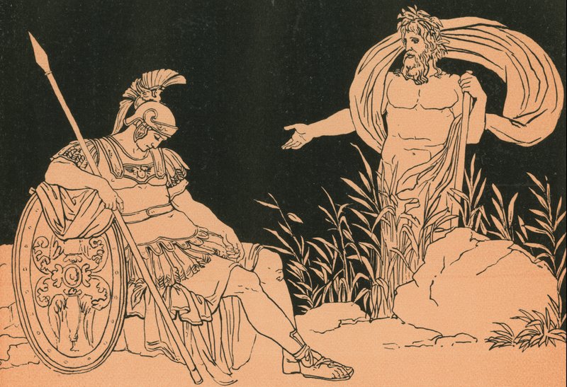 Aeneas ja Tiber tekijältä Bartolomeo Pinelli