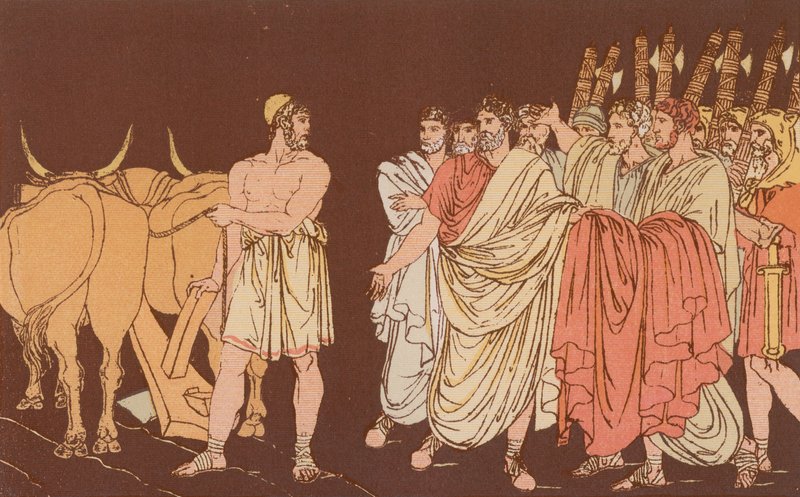 Cincinnatus kutsuttiin diktaattoriksi tekijältä Bartolomeo Pinelli