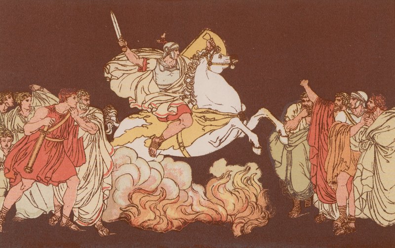 Curtius hyppää kuiluun tekijältä Bartolomeo Pinelli