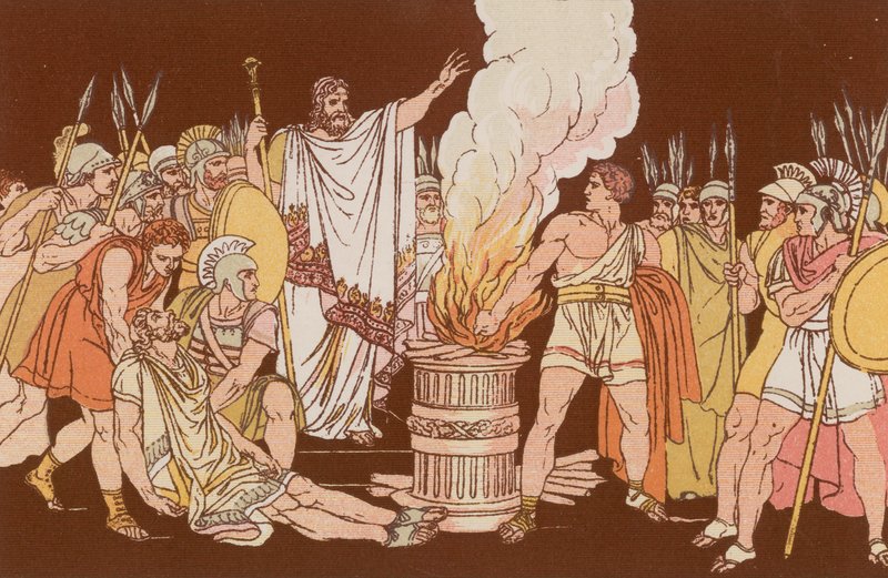 Mutius Scaevola ennen Lars Porsennaa tekijältä Bartolomeo Pinelli