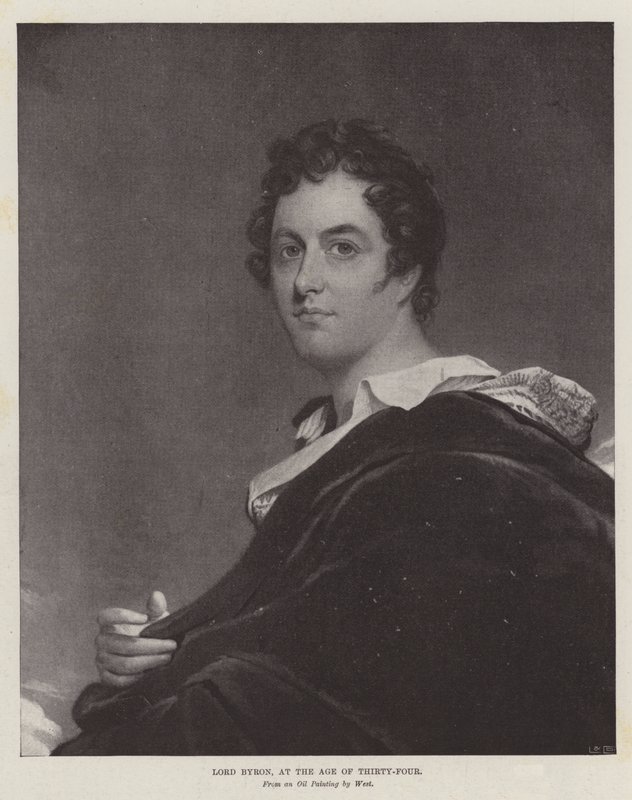 Lord Byron, 34-vuotiaana tekijältä Benjamin West