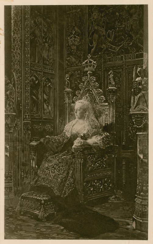 Kuningatar Victorian muotokuva (syväpaino) tekijältä Benjamin  Constant