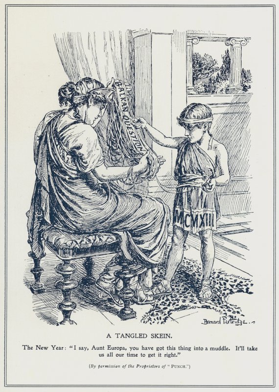 Balkanin kysymys, sotkuinen vyyhti (litho) tekijältä Bernard (after) Partridge