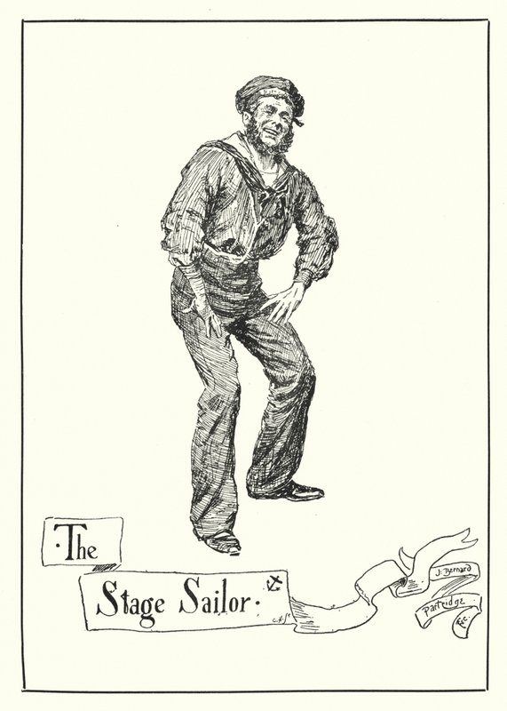 The Stage Sailor (kaiverrus) tekijältä Bernard (after) Partridge