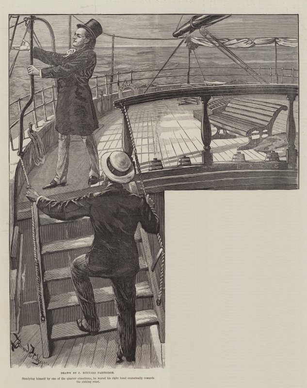 The Crusade of the Excelsior, kirjoittanut Bret Harte tekijältä Bernard Partridge